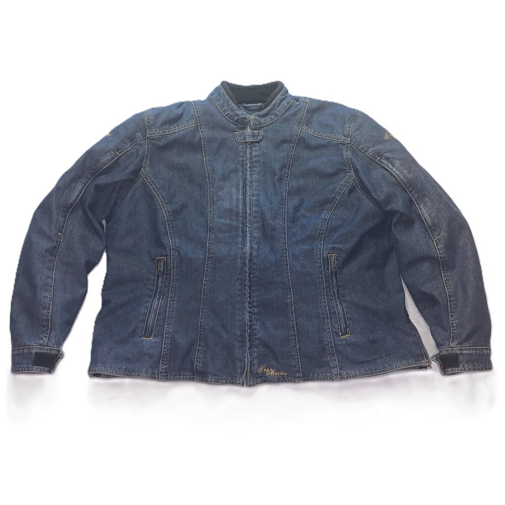 Tour Master Indigo Ladies denim motorcycle jacket, padded, Size 20